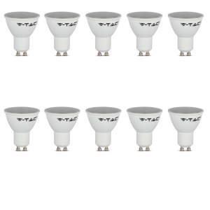 10 LAMPADINE LED GU10 4,5W LAMPADINA PORTA CALDO FREDDO NATURALE FARETTO INCASSO LAMPADA  SATINATA
