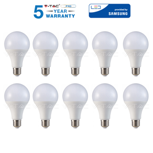 10 LAMPADINE LED V-Tac E27 9W a 20W Lampada Sfera Globo Bulbo Par freddo caldo naturale