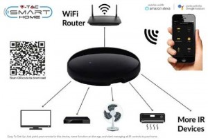 Smart Home WiFi universale infrarossi Telecomando WiFi-IR Telecomando con Alexa Google home